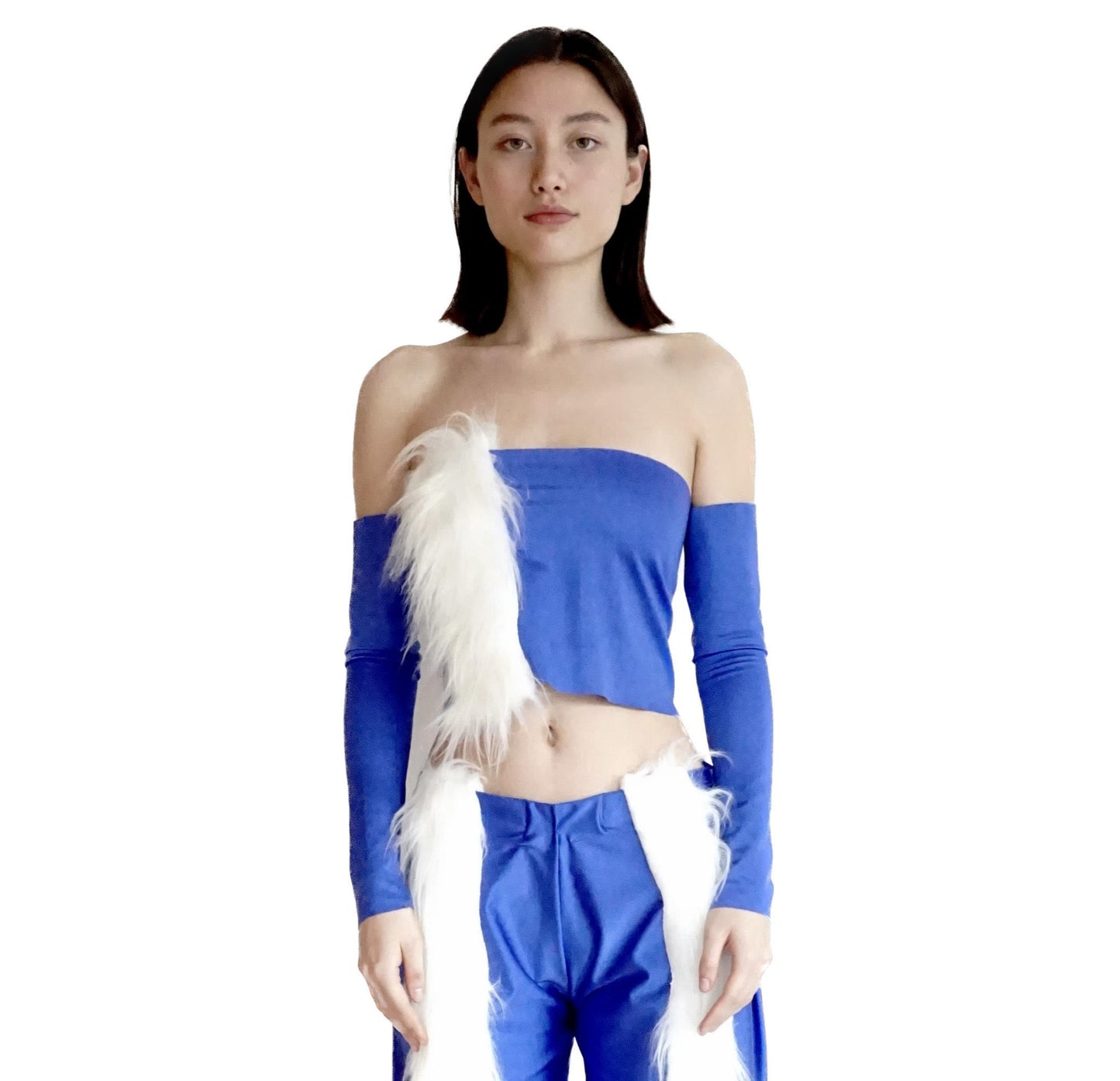 DISCO BLUE FUR TOP